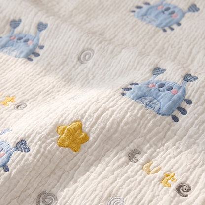 Blue Crab Lyocell Quilted Baby Blanket - image 4