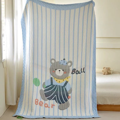 Striped Bear Lyocell Quilted Baby Quilt - image 6