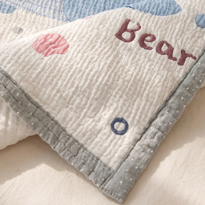 Whale and Bear Lyocell Quilted Baby Quilt - image 4