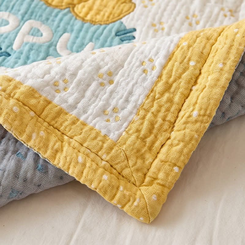 Giraffe and Lion Lyocell Quilted Baby Quilt - image 4