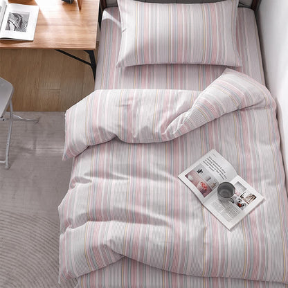 Pastel Stripe Twin XL Dorm Bedding Set - Twin XL - Pink - 3-Piece Duvet Set - image 10