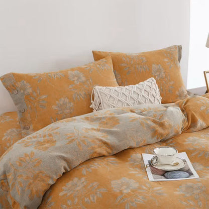 Floral Blossom Cotton Gauze Bedding Set(4PCS) - image 1