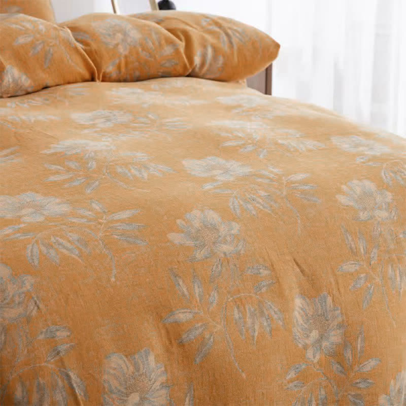 Floral Blossom Cotton Gauze Bedding Set(4PCS) - image 3