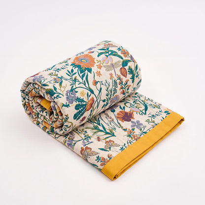 Meadow Bloom Cotton Muslin Reversible Quilt - image 0