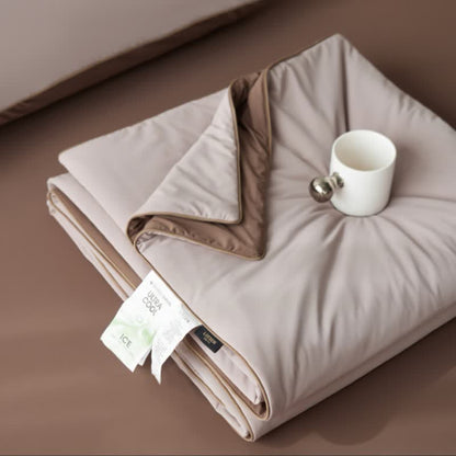 Nordic Cooling Lightweight Summer Comforter - Coffee Beige - 79" × 91" - image 14
