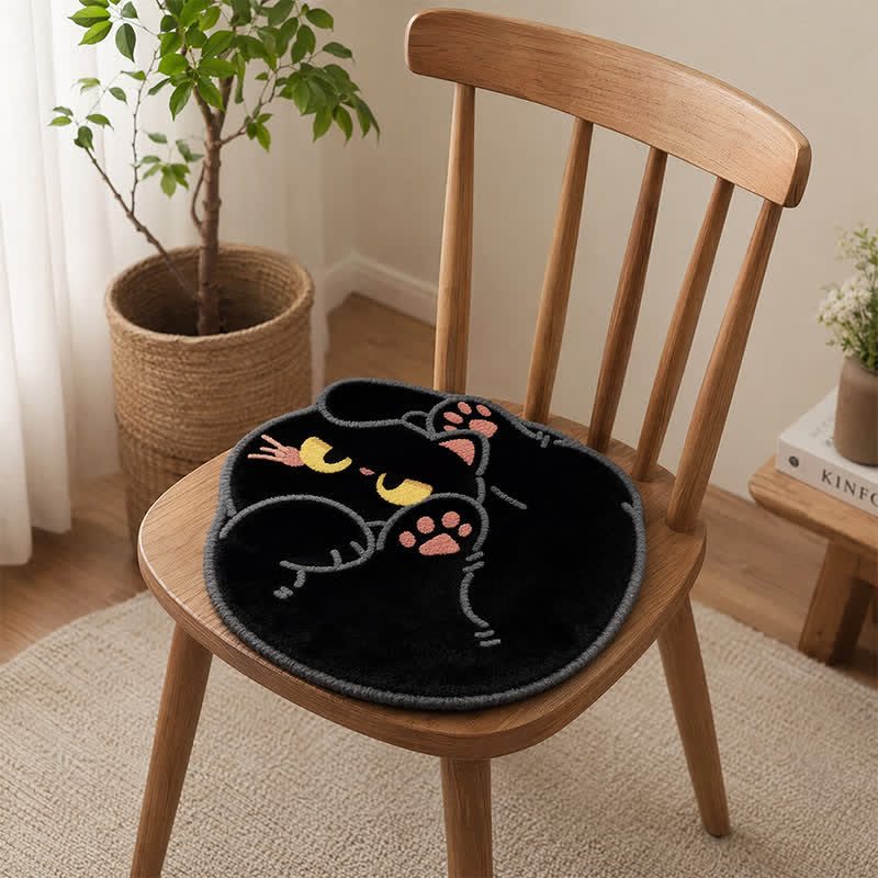 Curled Cat Faux Cashmere Seat Cushion - image 7