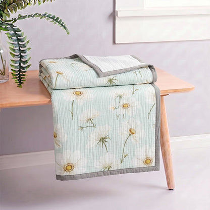 Soft Ivory Sunflower Cotton Blanket - image 6