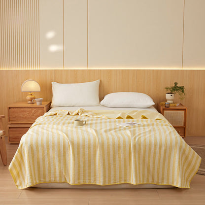 Textured Plaid Woven Bedspread with Scalloped Edge - image 14