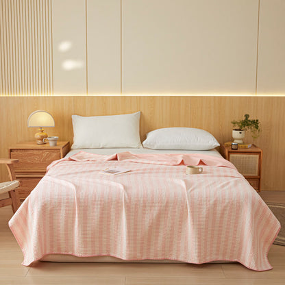 Textured Plaid Woven Bedspread with Scalloped Edge - image 20