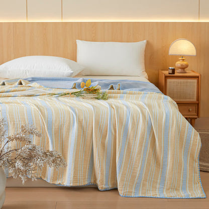 Soft Stripe Reversible Cotton Bedspread - image 1