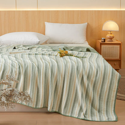 Soft Stripe Reversible Cotton Bedspread - image 6