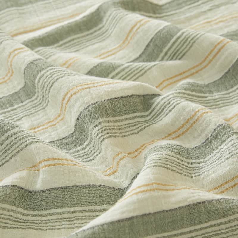 Soft Stripe Reversible Cotton Bedspread - image 8