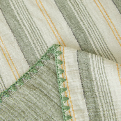 Soft Stripe Reversible Cotton Bedspread - image 9
