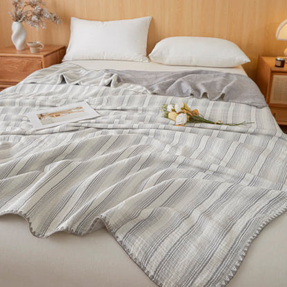 Soft Stripe Reversible Cotton Bedspread - image 17