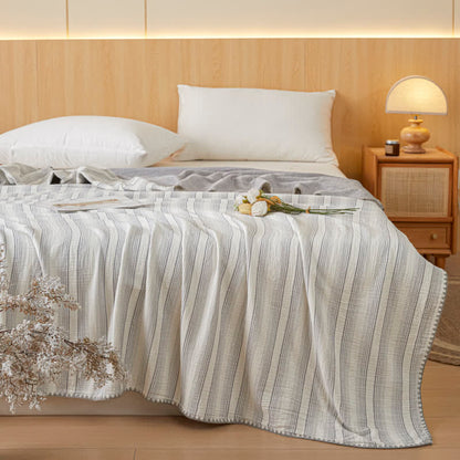 Soft Stripe Reversible Cotton Bedspread - image 16