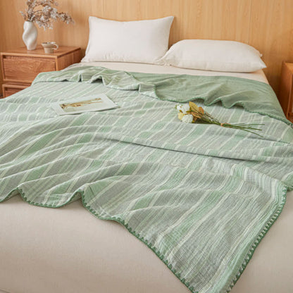 Soft Stripe Reversible Cotton Bedspread - image 22