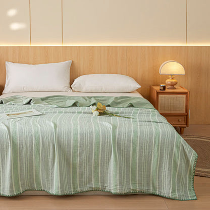 Soft Stripe Reversible Cotton Bedspread - image 21