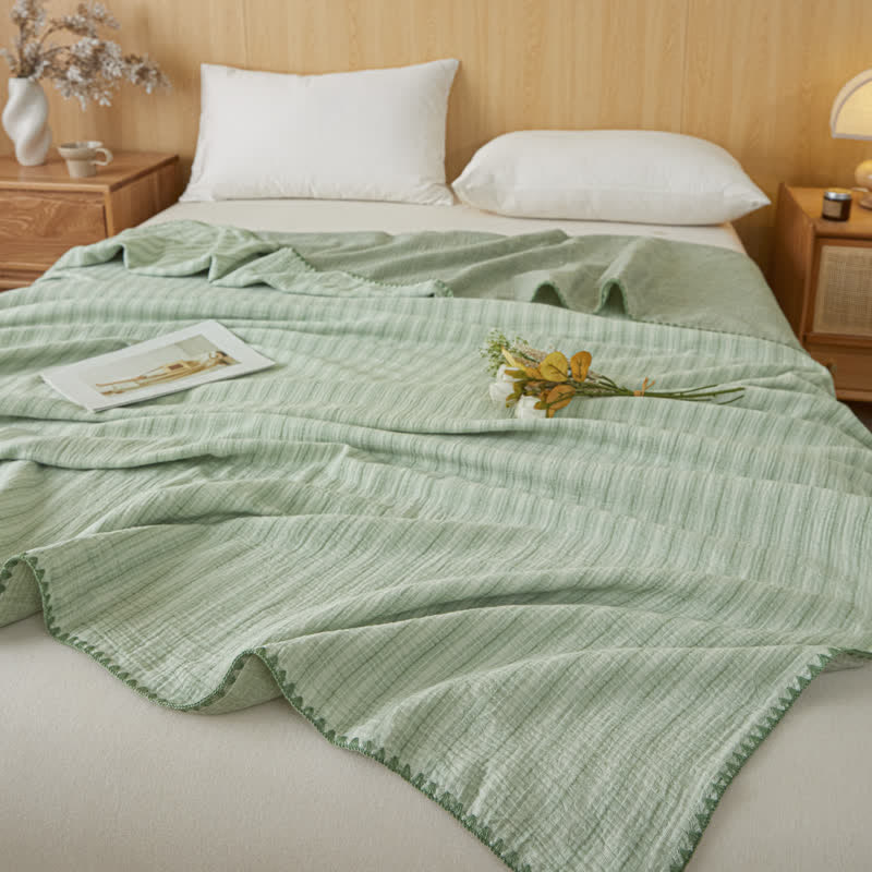 Soft Stripe Reversible Cotton Bedspread - image 27