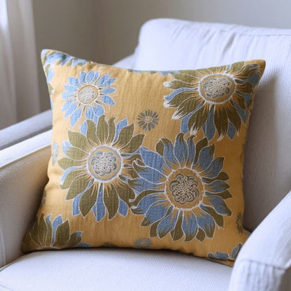 Sunflower Garden Floral Throw Pillow - image 3