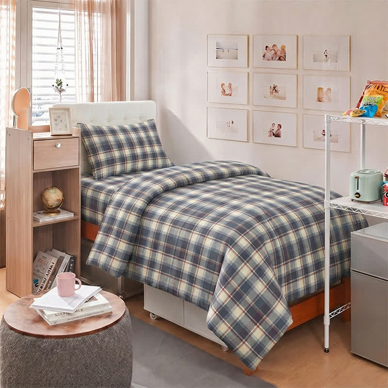Pastel Plaid Twin XL Dorm Bedding Set - image 13