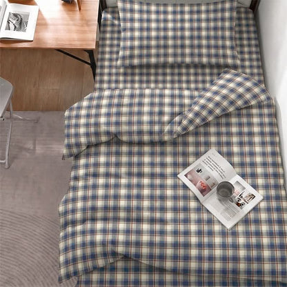 Pastel Plaid Twin XL Dorm Bedding Set - Twin XL - Dark Blue Plaid - 5-Piece Complete Set - image 11