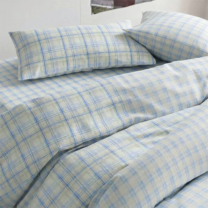 Thick Thin Plaid Dorm Bedding Set - image 9