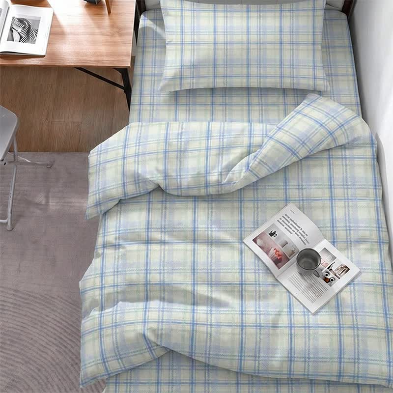 Thick Thin Plaid Dorm Bedding Set - image 7