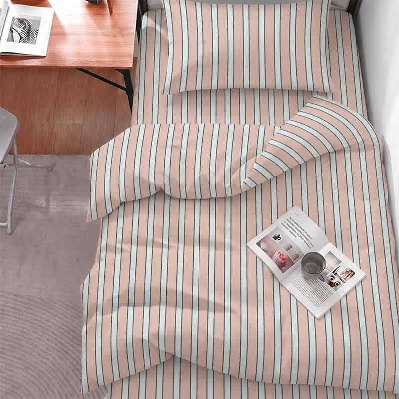 Modern Two-Tone Stripe Bedding Set - Twin XL - Pink Stripe - 5-Piece Complete Set - image 6