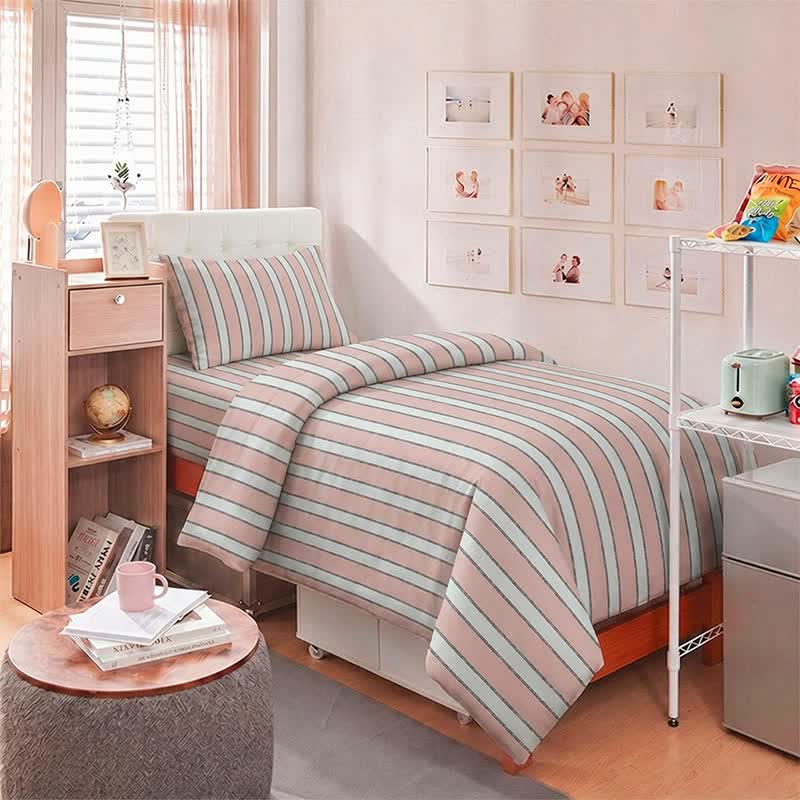 Modern Two-Tone Stripe Bedding Set - image 9
