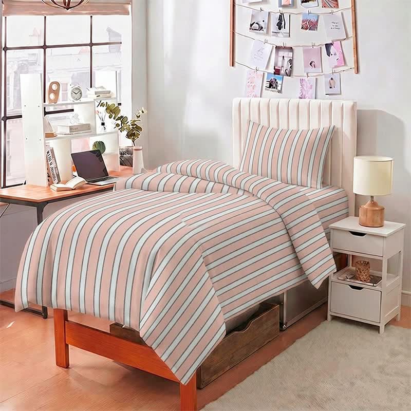 Modern Two-Tone Stripe Bedding Set - image 8