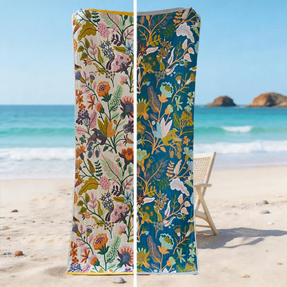 Floral 4-Layer Muslin Cotton Beach & Bath Towel - image 7