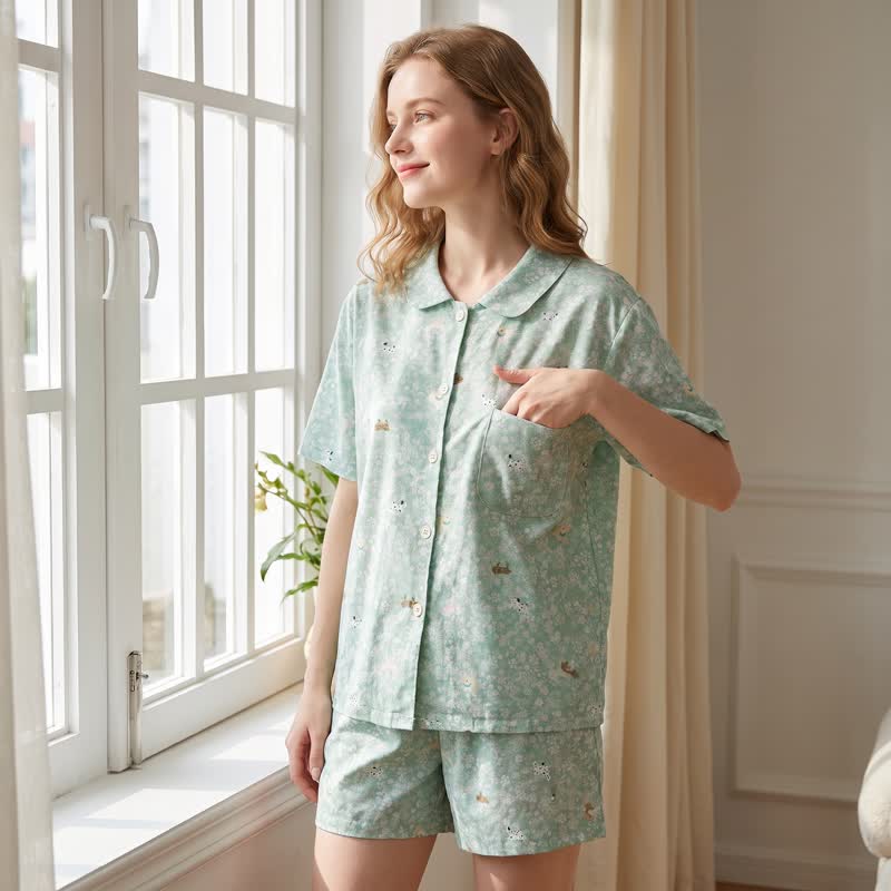 All-Over Dog Print Double Gauze Loungewear Set - image 3
