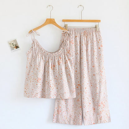 Ditsy Floral Tie Strap Cami Loungewear Set - image 2