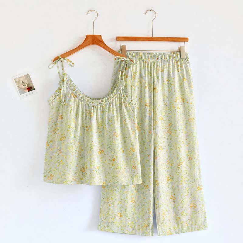 Ditsy Floral Tie Strap Cami Loungewear Set - image 7