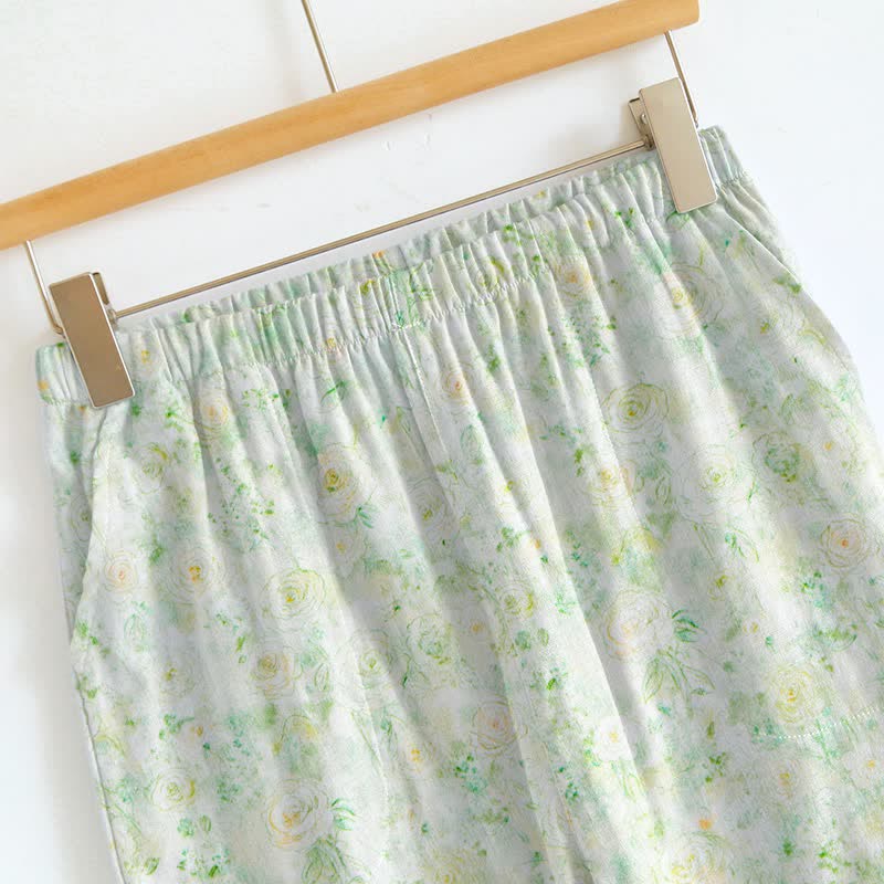 Rose Floral Spaghetti Strap Loungewear - image 3