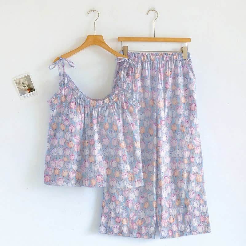 Tulip Tie Strap Cami Lounge Set - image 1