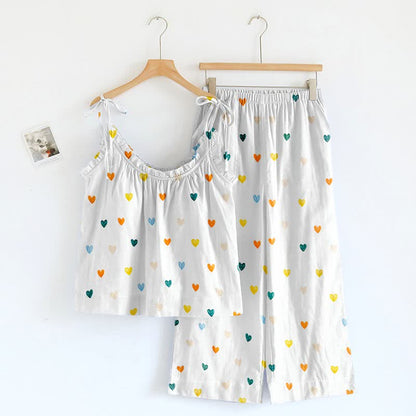 Sweetheart Print Spaghetti Strap Loungewear - image 2