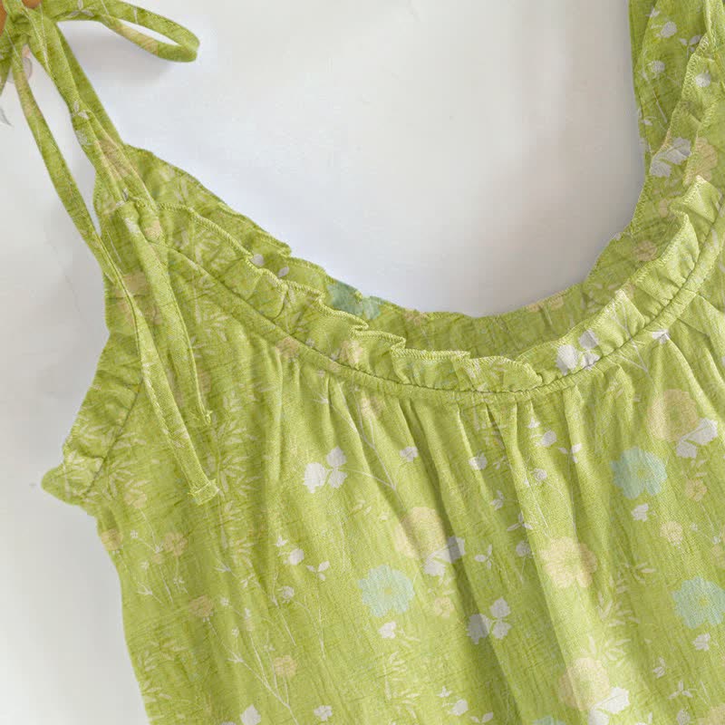 Ditsy Floral Spaghetti Strap Loungewear - image 1