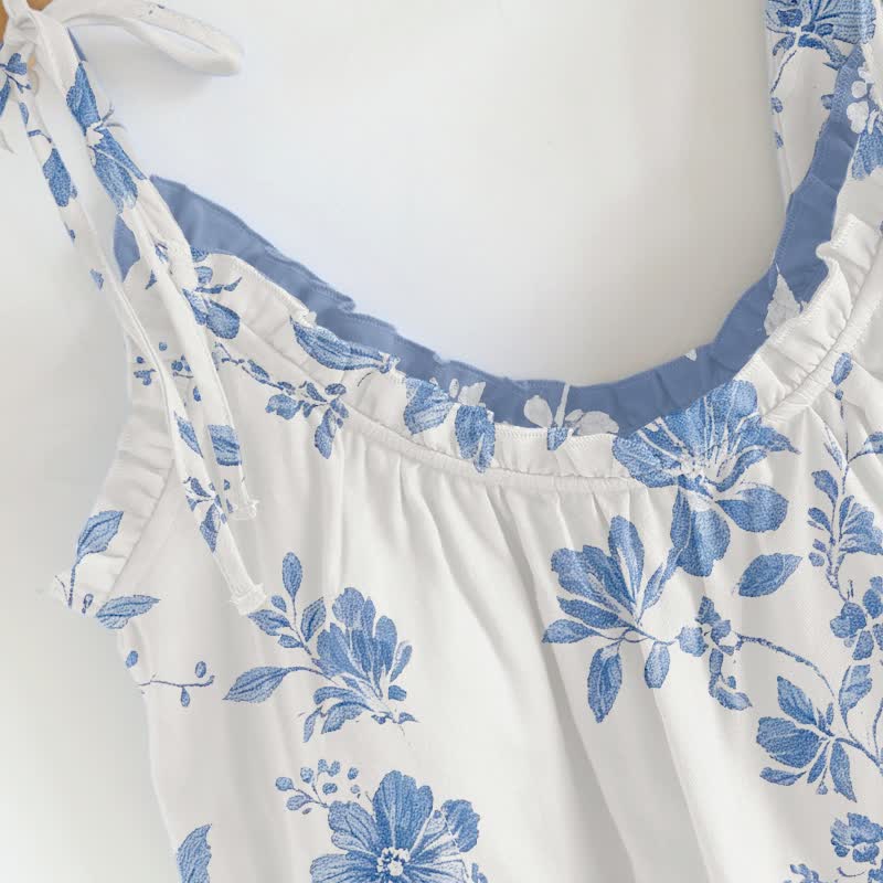 Botanical Floral Spaghetti Strap Loungewear - image 5