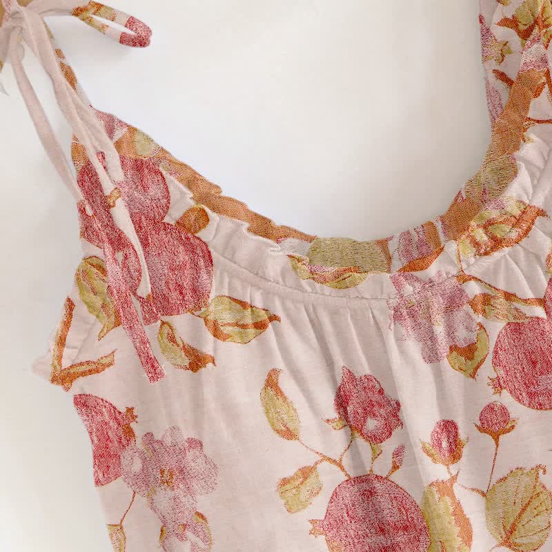 Blush Floral Spaghetti Strap Loungewear - image 1