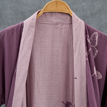 Butterfly Cotton Double Gauze Kimono Robe - image 3
