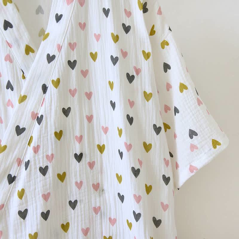 Cotton Double-Layer Muslin Kimono Nightgown - image 3