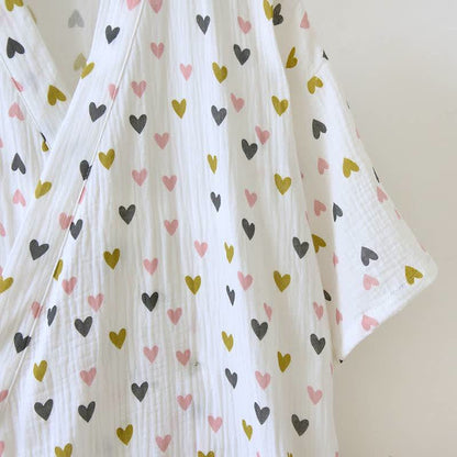 Cotton Double-Layer Muslin Kimono Nightgown - image 3