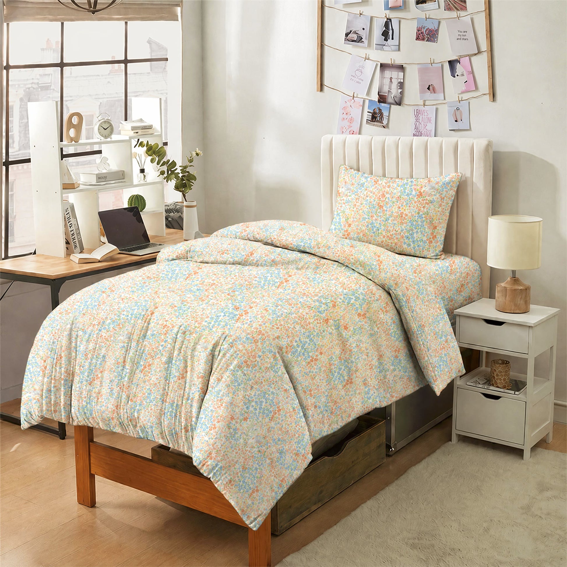 Ditsy Floral Twin XL Dorm Bedding Set - image 1