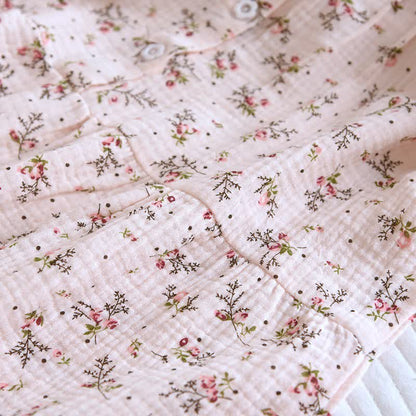Dainty Floral Ruffle Collar Cotton Muslin Nightgown - image 7