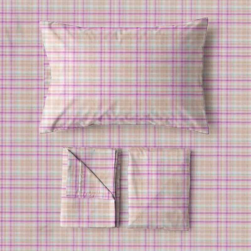 Soft Purple Plaid Twin XL Dorm Bedding Set - image 5