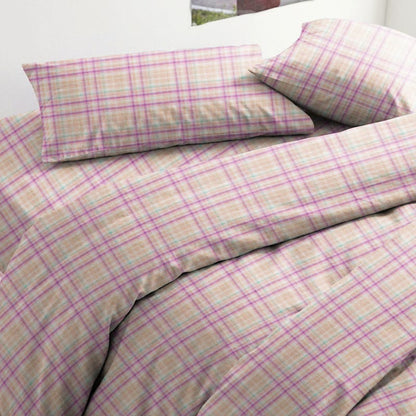 Soft Purple Plaid Twin XL Dorm Bedding Set - image 3
