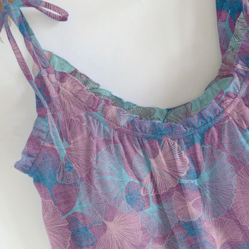 Dreamy Ginkgo Leaf Cami Loungewear Set - image 2