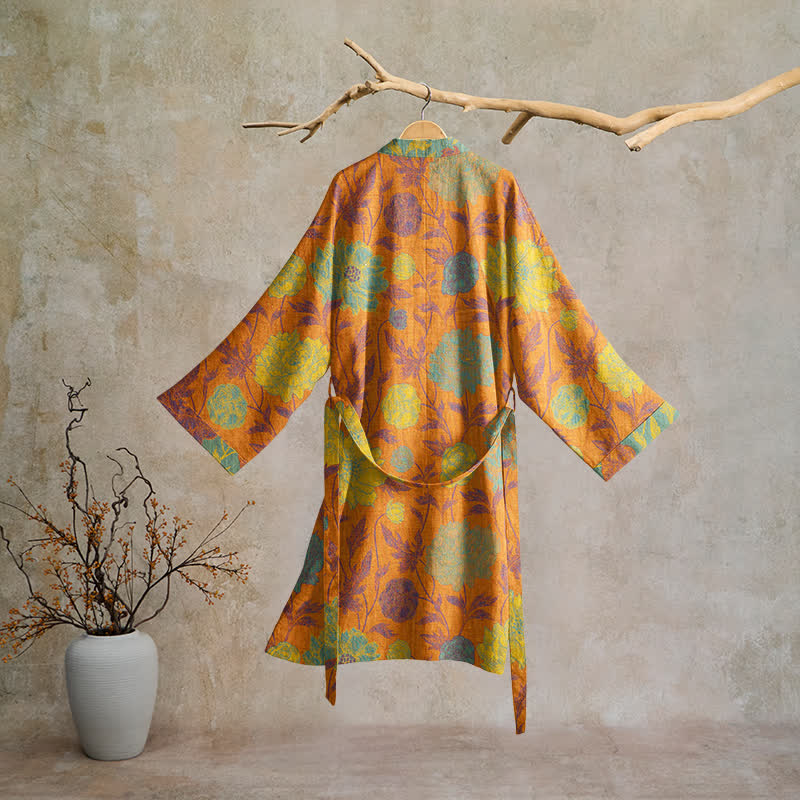 Vintage Floral Cotton Robe - image 1