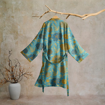 Vintage Floral Cotton Robe - image 11